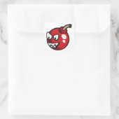 Cartoon Cherry Bomb Vierkante Sticker (Tas)