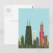 Cartoon Chicago Briefkaart (Voorkant / Achterkant)