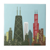 Cartoon Chicago Tegeltje (Voorkant)