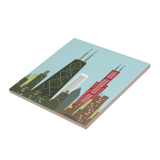 Cartoon Chicago Tegeltje (Zijkant)