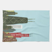 Cartoon Chicago Theedoek (Horizontaal)