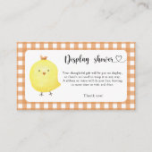 Cartoon chick - display douchekaart informatiekaartje (Voorkant)