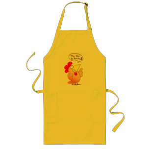 Cartoon Chicken Apron Funny Cartoon Chicken Lang Schort