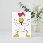 Cartoon Chicken Dance Briefkaart (Staand voorkant)