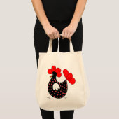 Cartoon Chicken Grocery canvas tas (Voorkant (product))