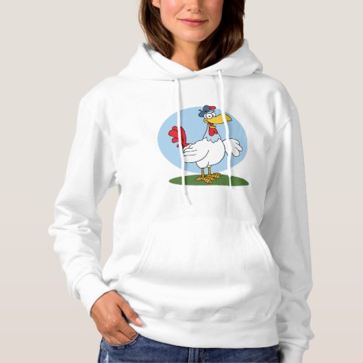 Cartoon Chicken Hoodie (Voorkant)