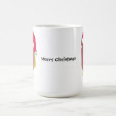 Cartoon Chicken in a Santa Hat Koffiemok (Center)