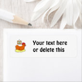 Cartoon Chicken in Nest Home Sweet Home Etiket (Insitu)