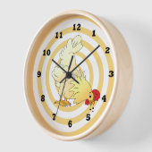 Cartoon Chicken Kitchen Wall Clock (Hoek)