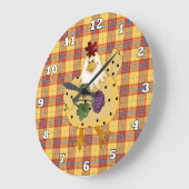 Cartoon Chicken kitchen wall clock Grote Klok (Hoek)