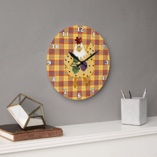 Cartoon Chicken kitchen wall clock Grote Klok