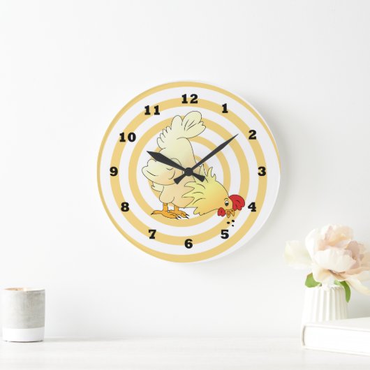 Cartoon Chicken Kitchen Wall Clock Grote Klok (Huis)