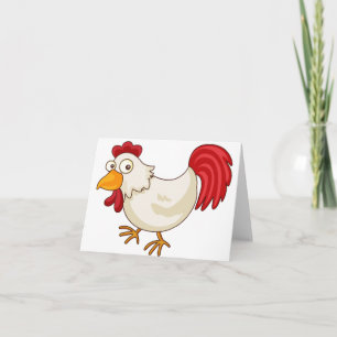 Cartoon Chicken Note Cards Kaart