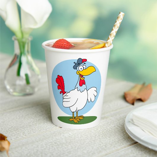Cartoon Chicken Papieren Bekers