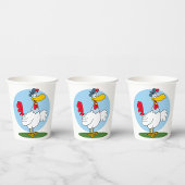 Cartoon Chicken Papieren Bekers