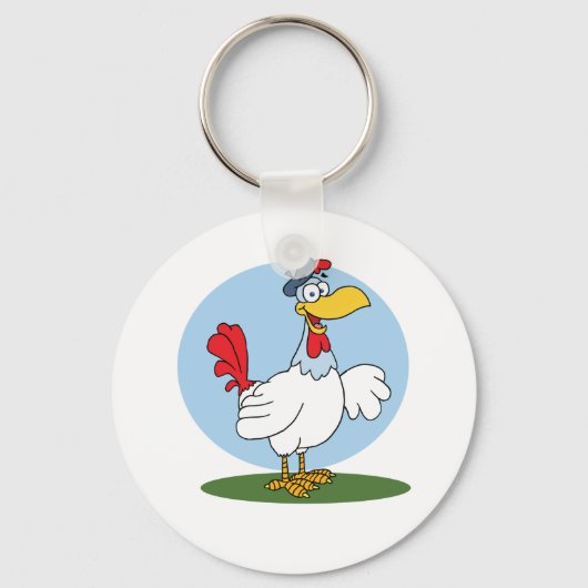 Cartoon Chicken Sleutelhanger (Voorkant)