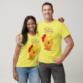 Cartoon Chicken T Shirt | Kleine T-Shirt voor kipp (Unisex)