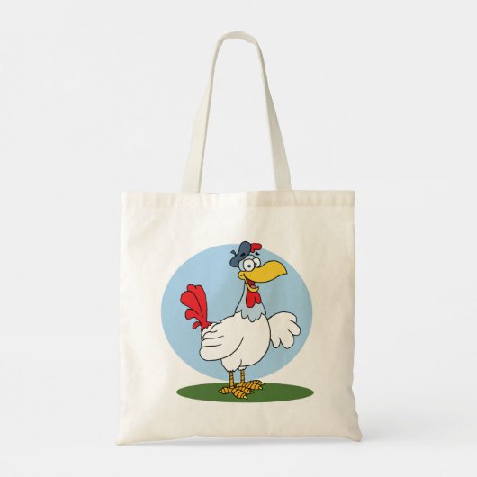 Cartoon Chicken Tote Bag (Achterkant)