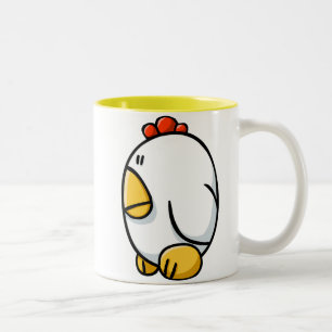 Cartoon Chicken Tweekleurige Koffiemok