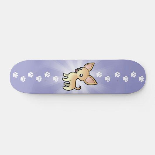 Cartoon Chihuahua (gladde jas) Persoonlijk Skateboard (Horizontaal)