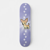 Cartoon Chihuahua (gladde jas) Persoonlijk Skateboard (Voorkant)