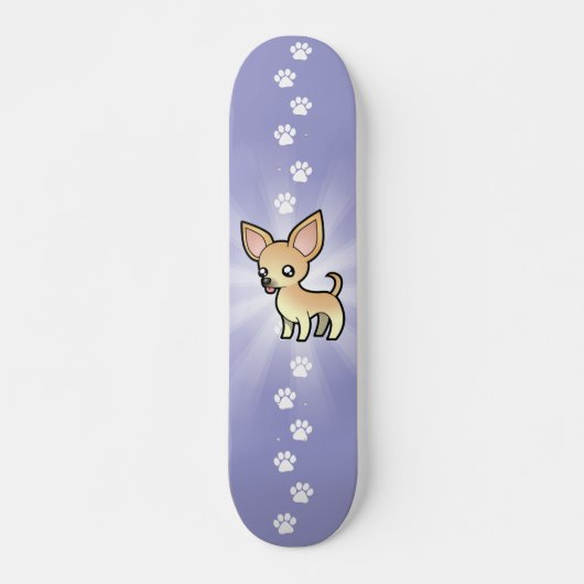 Cartoon Chihuahua (gladde jas) Persoonlijk Skateboard (Voorkant)