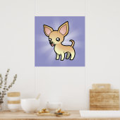 Cartoon Chihuahua (gladde laag) Poster (Keuken)