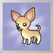 Cartoon Chihuahua (gladde laag) Poster (Voorkant)
