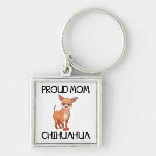 Cartoon Chihuahua Moeder Puppies Hondenredding Sleutelhanger