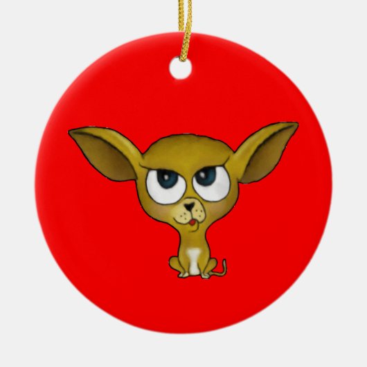 Cartoon Chihuahua Ornament (Voorkant)