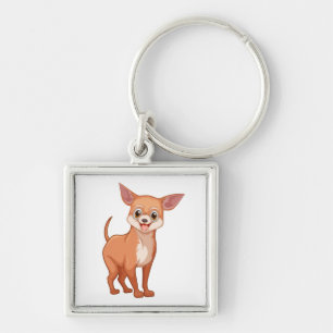 Cartoon Chihuahua Puppies Redden Honden Adoptie Sleutelhanger