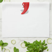 Cartoon Chili Pepper met aangepaste tekentetektowe Theedoek (Gevouwen)