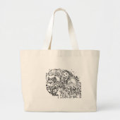 Cartoon chimpansee grote tote bag (Voorkant)
