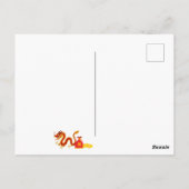 Cartoon Chinees Jaar van de Draak Briefkaart (Achterkant)