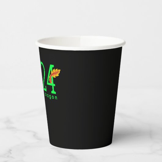 Cartoon Chinees Jaar van de Draak Papieren Bekers (Links)