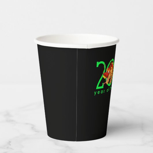 Cartoon Chinees Jaar van de Draak Papieren Bekers (Rechts)