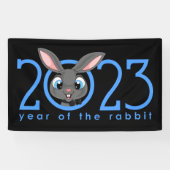 Cartoon Chinees Jaar van het konijn Spandoek (Horizontaal)