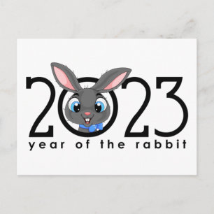 Cartoon Chinees Jaar van het konijnenBriefkaart Briefkaart