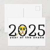 Cartoon Chinees jaar van het Snake Briefkaart (Voorkant / Achterkant)