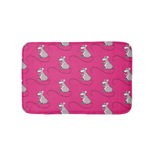 Cartoon Chinees Rat Year Zodiac Birthday Bath mat