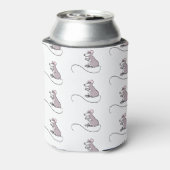 Cartoon Chinees Rat Year Zodiac Birthday Monogram Blikjeskoeler (Blikje Achterkant)