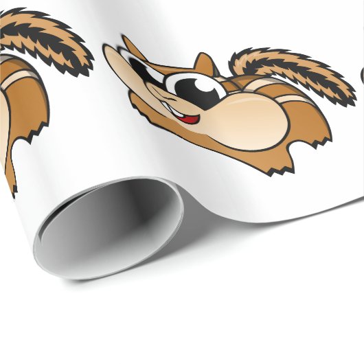 Cartoon Chipmunk Cadeaupapier (Rol Hoek)