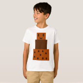 Cartoon Chocolade Cake T-shirt (Voorkant volledig)
