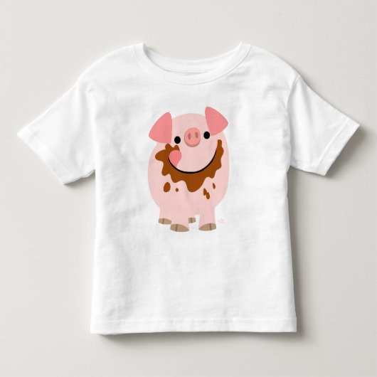 Cartoon Chocolade Varkenspijn apparel Kinder Shirts (Voorkant)