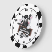 Cartoon Chocolate Cow wall clock Grote Klok (Hoek)