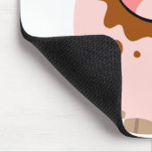 Cartoon Chocolate Pig mousepad Muismat (Hoek)