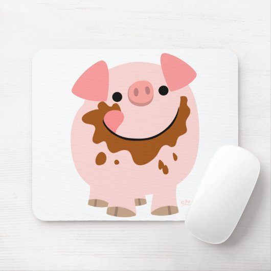 Cartoon Chocolate Pig mousepad Muismat (Met muis)