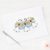 Cartoon Choir of Angels Sticker (Envelop)