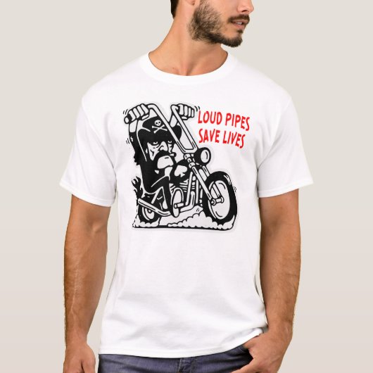 Cartoon Chopper luide buizen redden levens © T-shirt (Voorkant)