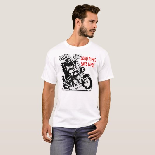 Cartoon Chopper luide buizen redden levens © T-shirt (Voorkant volledig)